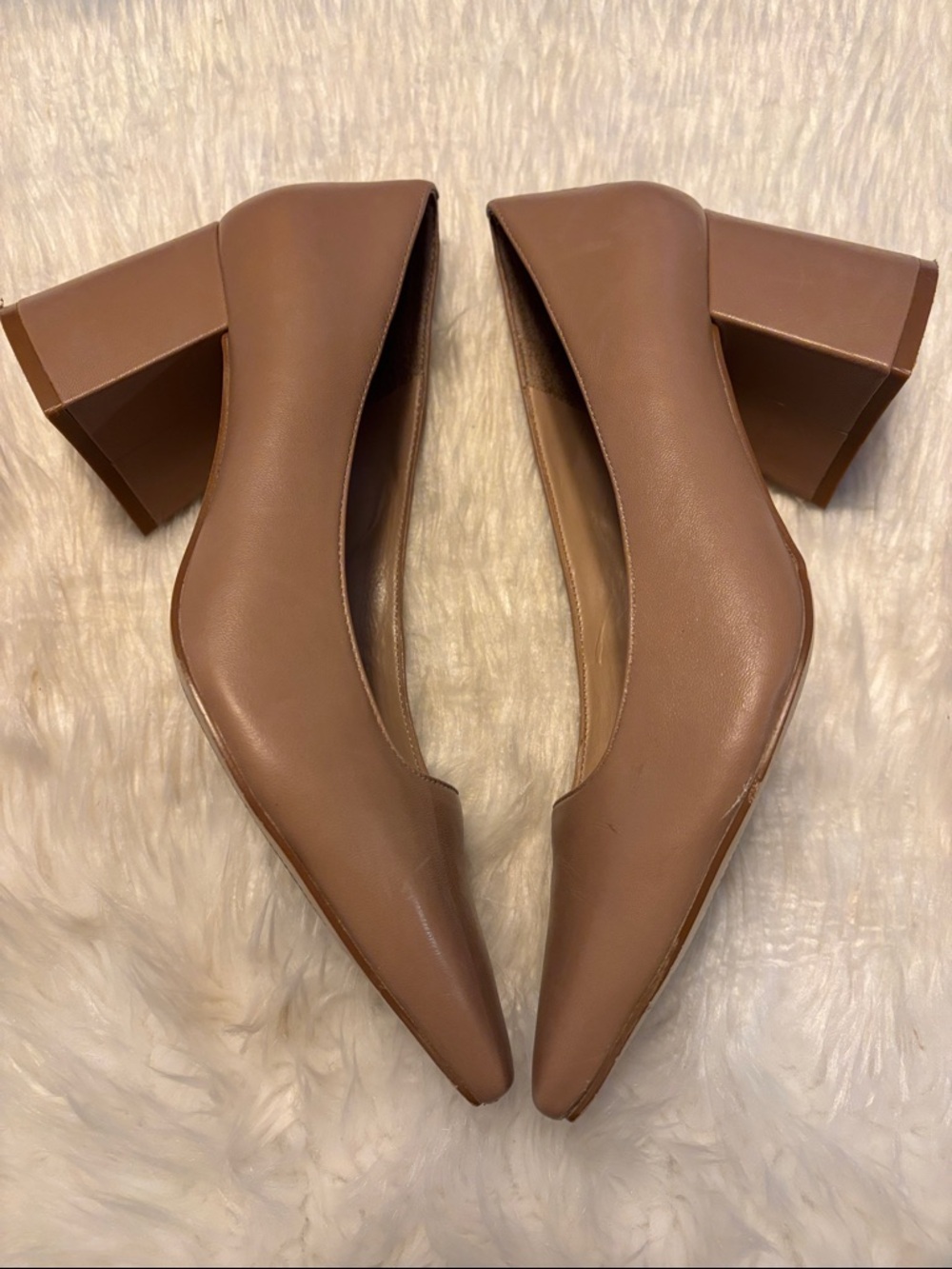27 EDIT Naturalizer Licia Leather Snip Toe Block Heel Dress Pumps Sz 7M - Picture 4 of 8